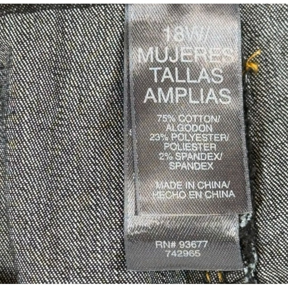 Bisou Bisou Michele Bohbot Denim Mermaid Skirt 18W Dark Wash Flared Midi Y2K - Picture 4 of 10